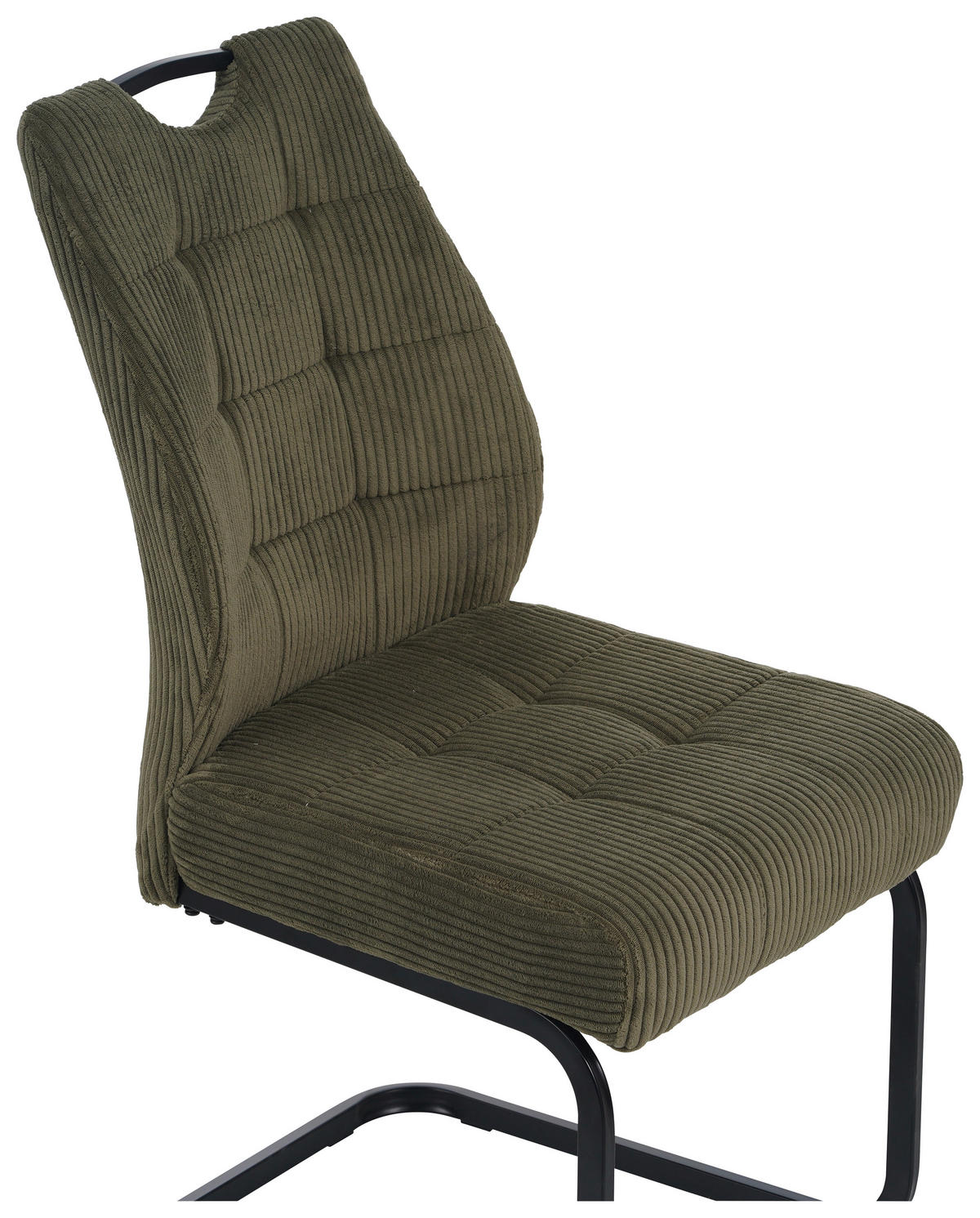 SCHWINGSTUHL  in Eisen Cord  - Schwarz/Grün, Design, Textil/Metall (46/96/61.5cm) - Carryhome