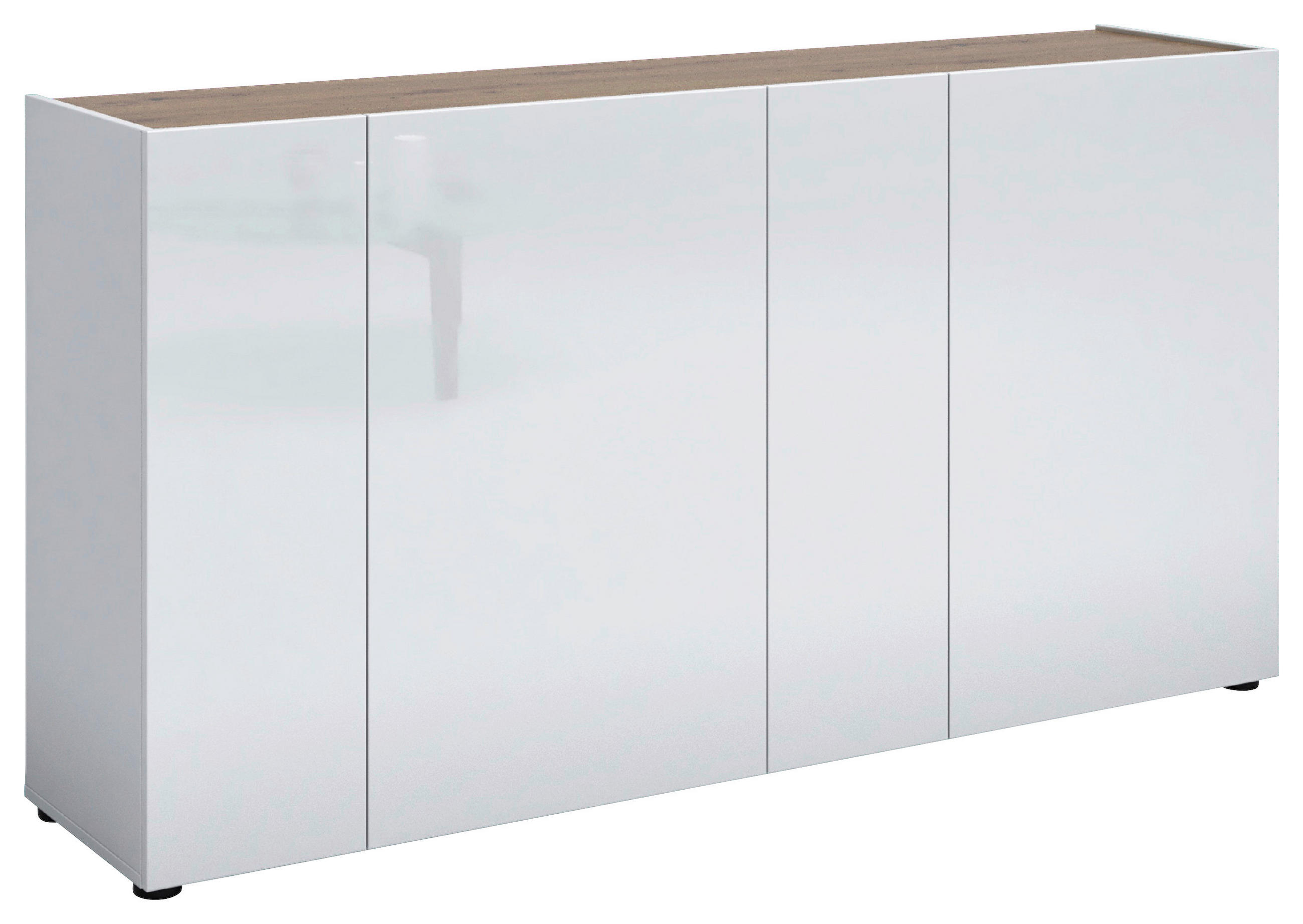 SIDEBOARD Tango  in 174/92/40 cm  - Eichefarben/Weiß Hochglanz, Design, Holzwerkstoff/Kunststoff (174/92/40cm) - Xora