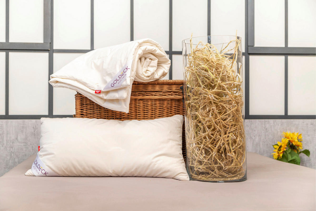 KOPFPOLSTER 40/80 cm   - Champagner, Basics, Textil (40/80cm) - Goldeck Austria