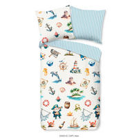 KINDERBETTWÄSCHE Good Morning Renforcé 135/200 cm  - Blau/Multicolor, Design, Textil (135/200cm)