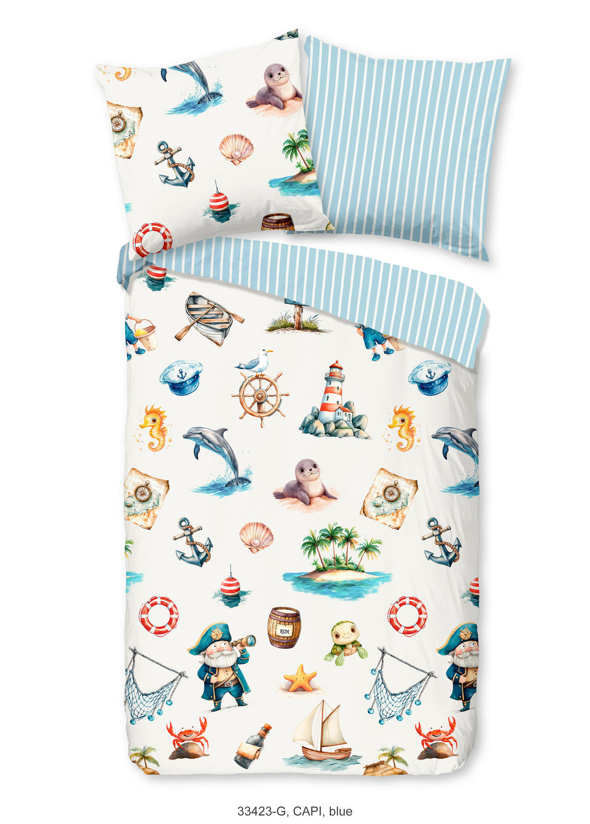KINDERBETTWÄSCHE Good Morning Renforcé 135/200 cm  - Blau/Multicolor, Design, Textil (135/200cm)