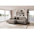 ECKSOFA  in Flachgewebe Taupe  177/253 cm  - Taupe/Schwarz, Design, Textil/Metall (177/253cm) - Dieter Knoll