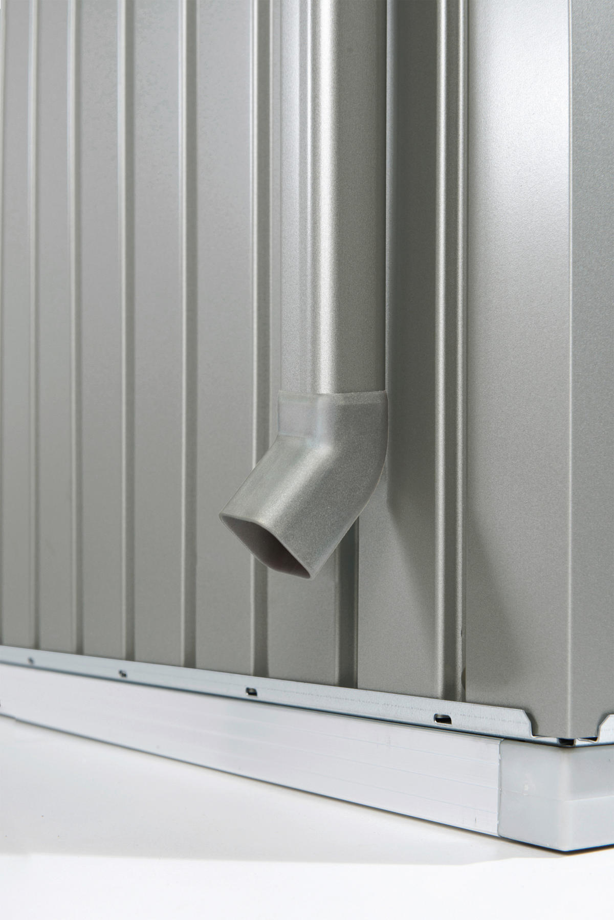 REGENFALLROHR-SET - Grau, Design, Metall (4/170/4cm) - Biohort