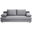 SCHLAFSOFA Taras  mit Stoffauswahl Webstoff Hellgrau  - Hellgrau/Schwarz, Design, Kunststoff/Textil (197/77/81cm) - Xora