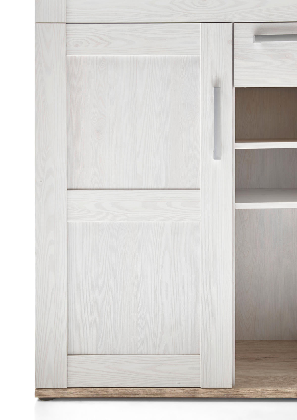 BAR Braun, Weiß  - Anthrazit/Silberfarben, Design, Glas/Holzwerkstoff (128/137/42cm) - Xora