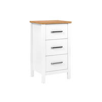 KOMODA   53/92/45 cm   bijela, hrast Artisan  - bijela/srebrne boje, Romantično / ladanjski, drvni materijal/metal (53/92/45cm)