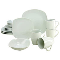KOMBINOVANÁ SOUPRAVA, 16dílné, porcelán - bílá, Basics, keramika - Creatable