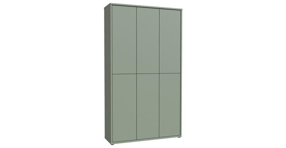 SCHUHSCHRANK  in 109,2/191,9/34,9 cm  - Salbeigrün/Grau, Basics, Holzwerkstoff/Kunststoff (109,2/191,9/34,9cm) - Xora