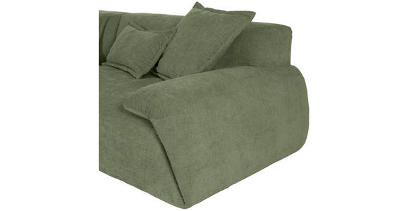 ECKSOFA in Flachgewebe Olivgrün  174/274 cm  - Schwarz/Olivgrün, KONVENTIONELL, Kunststoff/Textil (174/274cm) - Carryhome