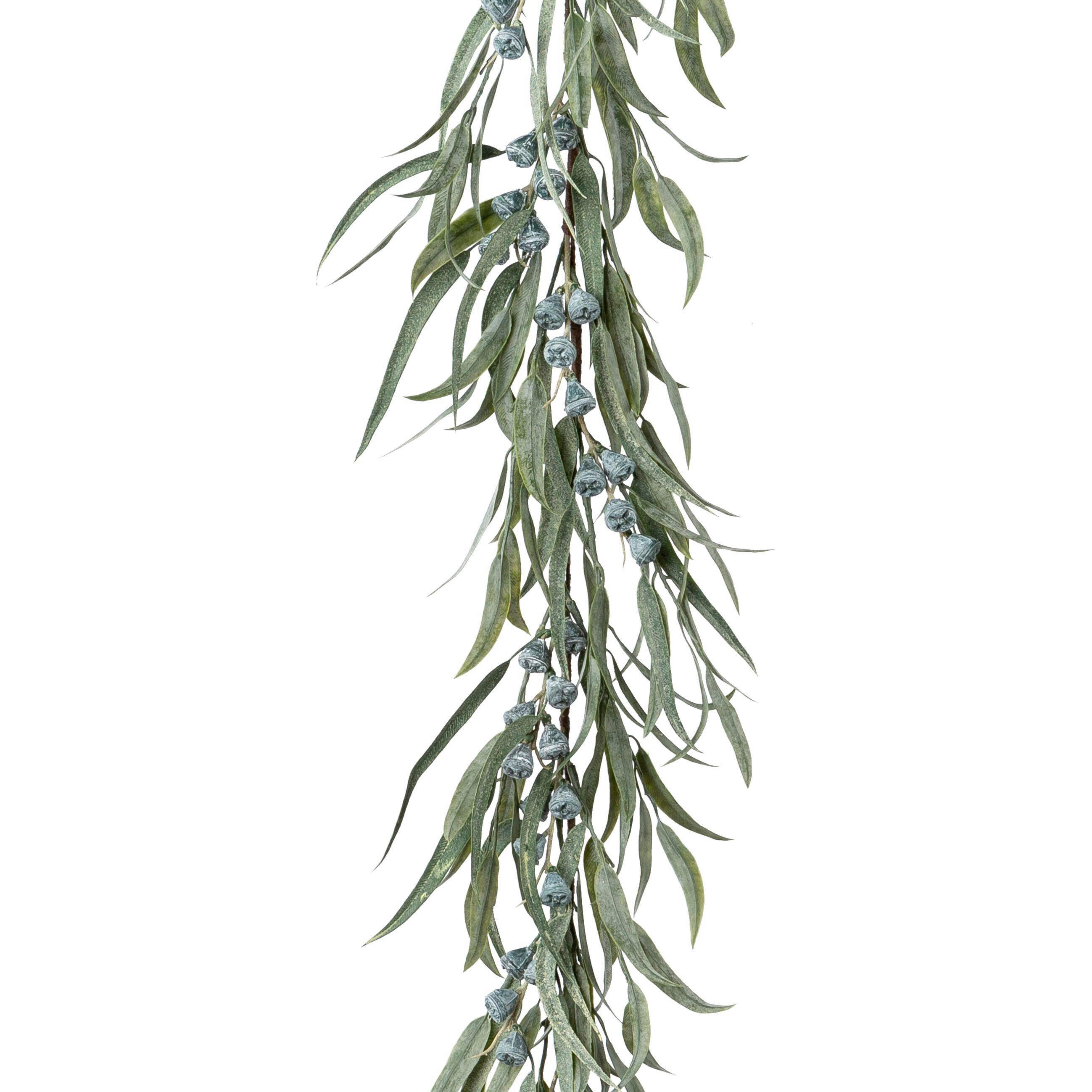 DEKOPFLANZE 185 cm  - Grau/Grün, Basics, Kunststoff (185cm)