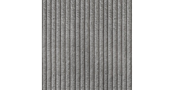 ECKSOFA Dunkelgrau Cord  - Dunkelgrau/Schwarz, KONVENTIONELL, Textil/Metall (311/219cm) - Hom`in