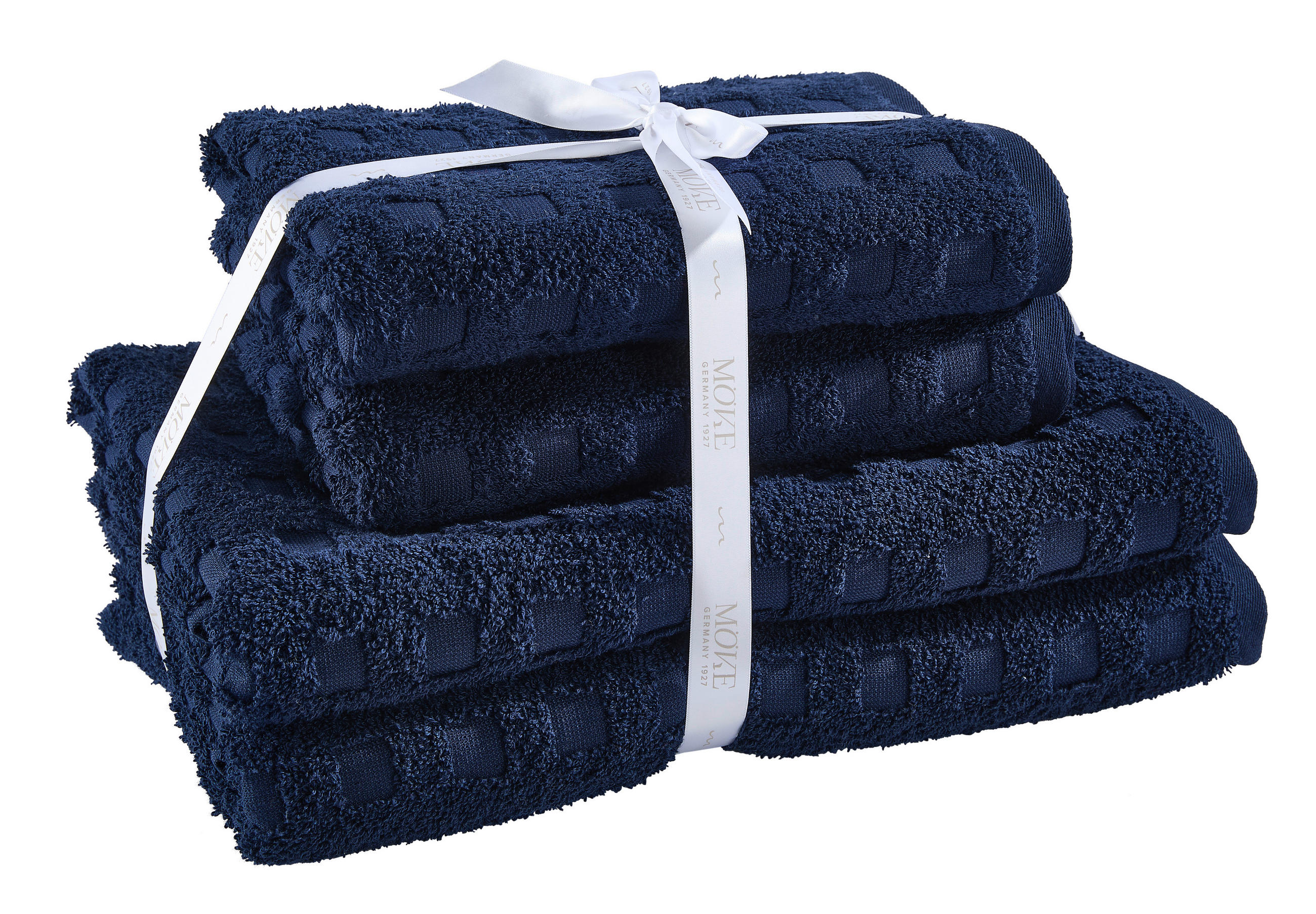 FROTTIERSET Blau 4-teilig  - Blau, Basics, Textil - Moeve