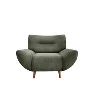 SESSEL Chenille Dunkelgrün    - Wildeiche/Dunkelgrün, MODERN, Holz/Textil (111/81/90cm) - MID.YOU