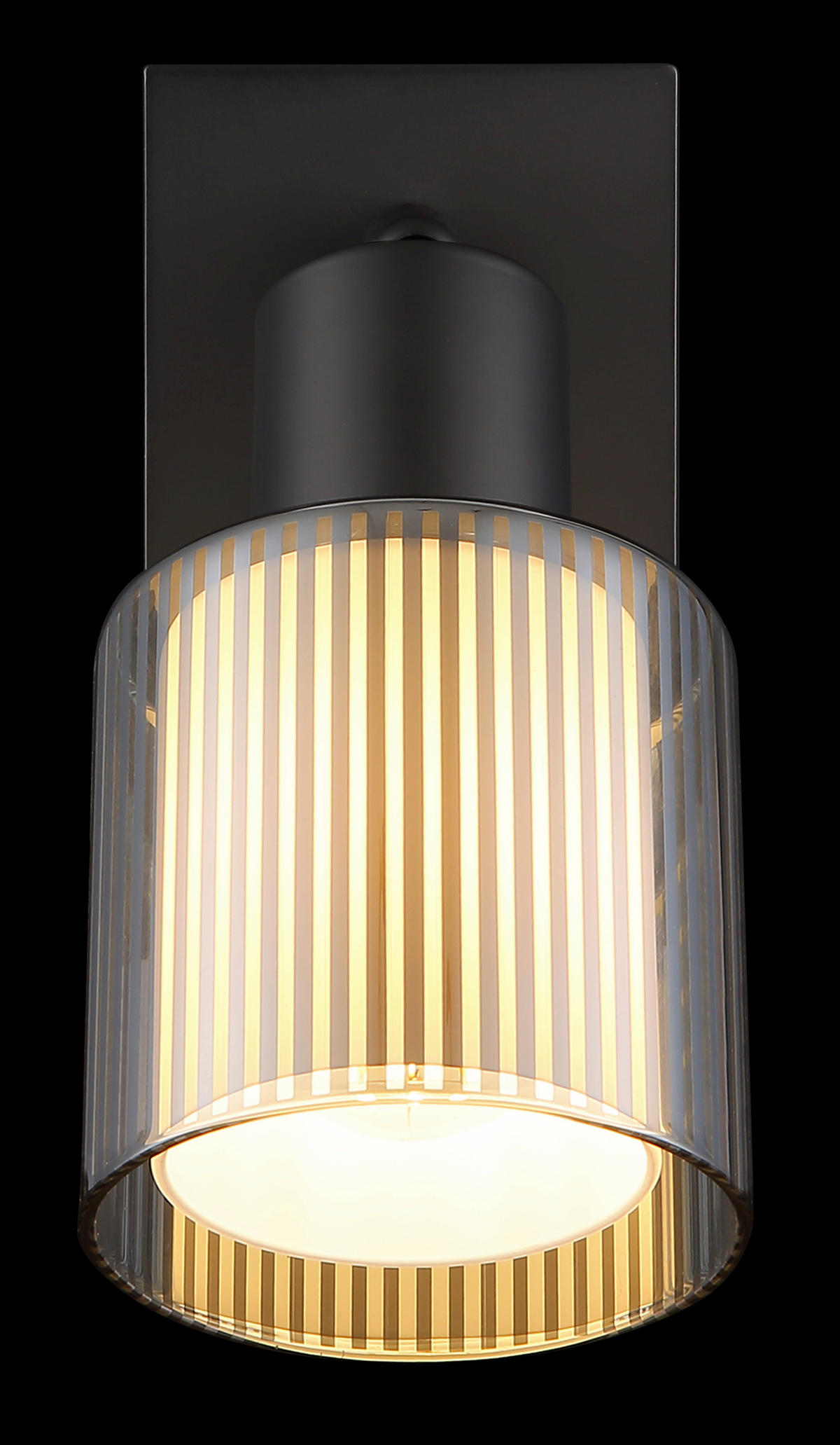 STRAHLER 8/18,8 cm   - Schwarzchrom/Weiß, Basics, Glas/Metall (8/18,8cm) - Globo