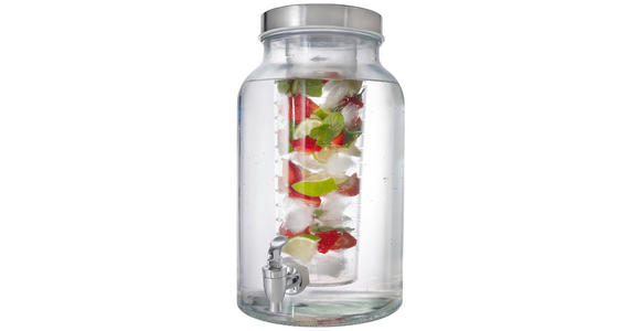 GETRÄNKESPENDER - Edelstahlfarben/Transparent, Basics, Glas/Kunststoff (5,6l) - Novel