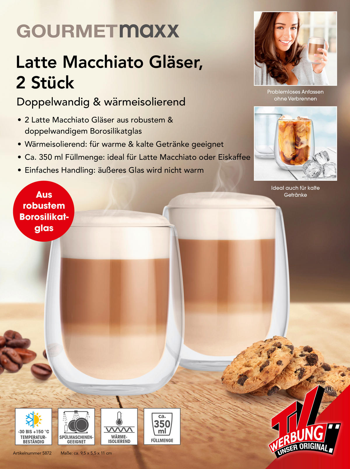 GLÄSERSET  2-teilig  - Transparent, Basics, Glas (9,5/8,5/11,1cm)