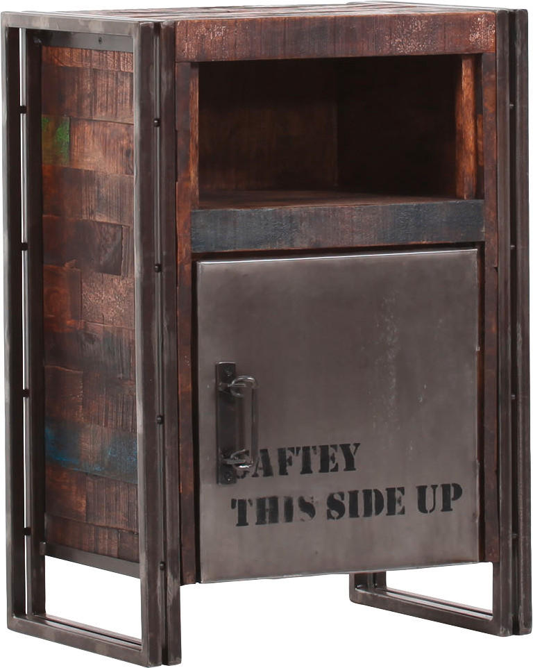 KOMMODE  in 55/80/40 cm  - Dunkelbraun, Basics, Holz/Metall (55/80/40cm) - Landscape