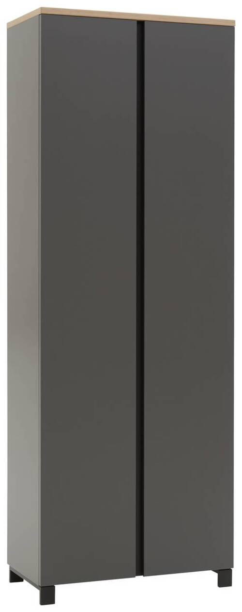 GARDEROBENSCHRANK Dieter Knoll in 70/193/37 cm - Eichefarben/Anthrazit, Design, Holz/Holzwerkstoff (70/193/37cm) - Dieter Knoll