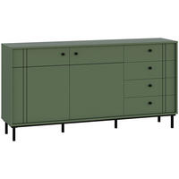 SIDEBOARD  in 160,2/81,8/37 cm  - Schwarz/Grün, MODERN, Holzwerkstoff/Kunststoff (160,2/81,8/37cm) - Carryhome