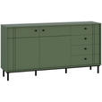 SIDEBOARD  in 160,2/81,8/37 cm  - Schwarz/Grün, MODERN, Holzwerkstoff/Kunststoff (160,2/81,8/37cm) - Carryhome