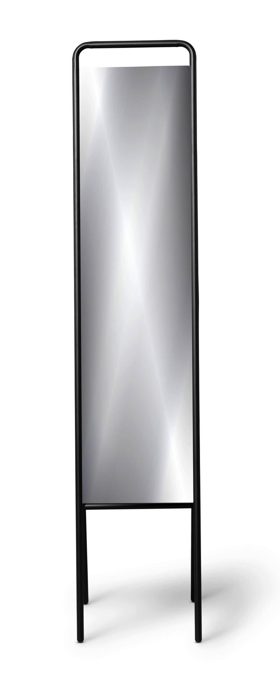 STANDSPIEGEL 34/163/46 cm  - Schwarz, Basics, Glas/Metall (34/163/46cm)