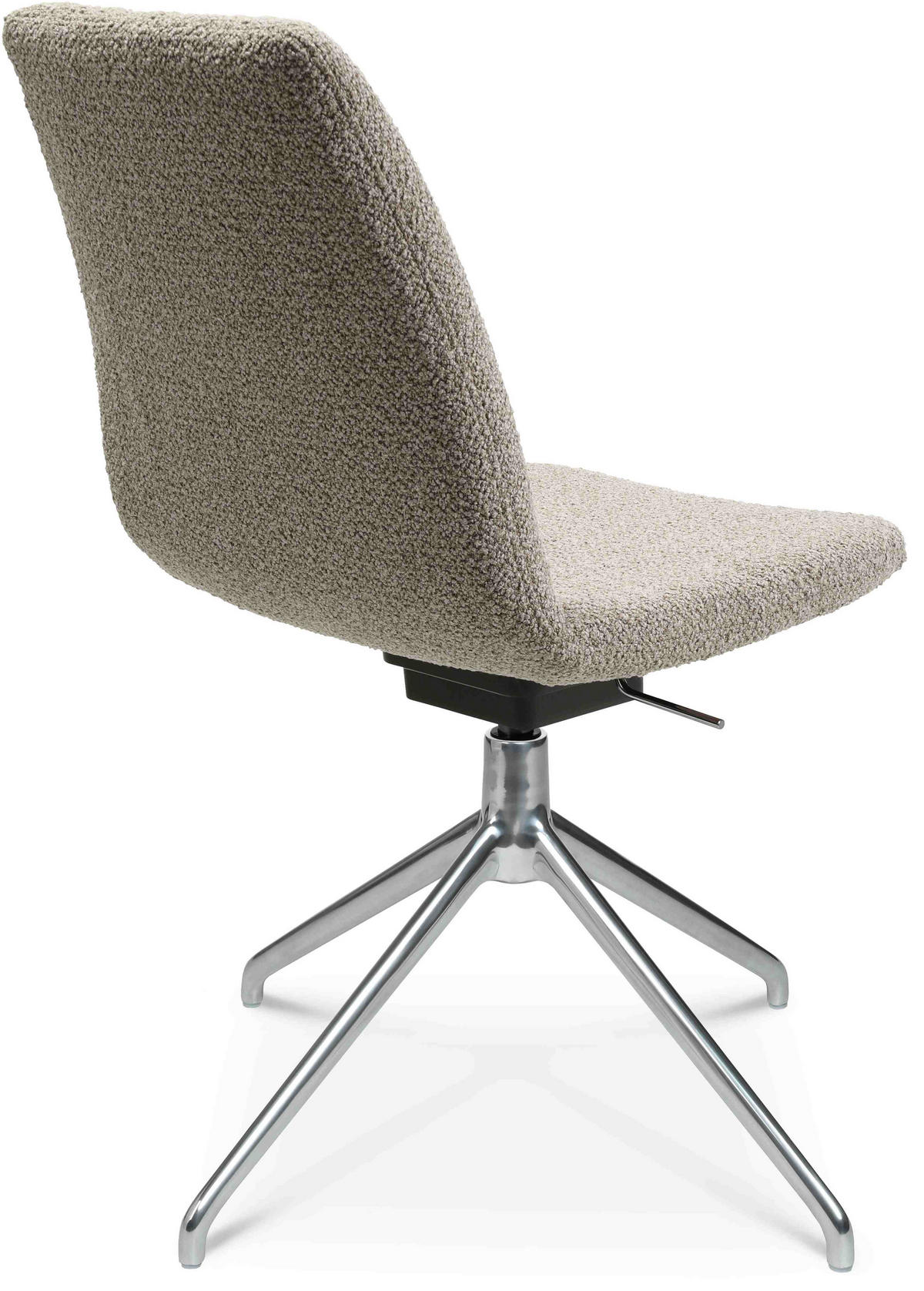 STUHL Flachgewebe Naturfarben, Alufarben  - Alufarben/Naturfarben, Design, Textil/Metall (46/81,5-84,5/55cm) - Johann Jakob