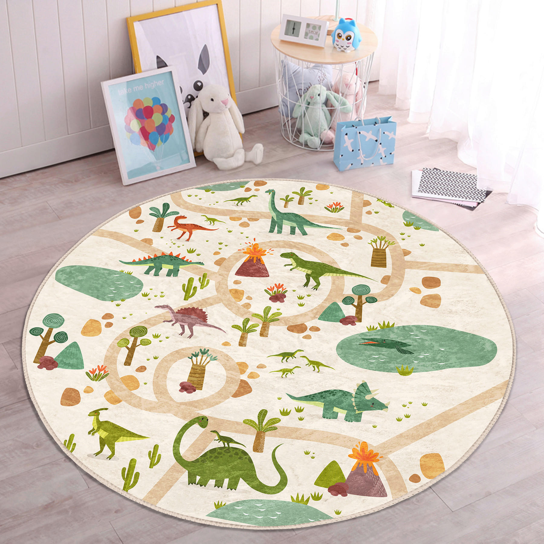 KINDERTEPPICH  Wohnzimmer 180/180 cm Multicolor rund  - Multicolor, Basics, Textil (180/180cm)