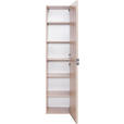 HOCHSCHRANK 40/180/35 cm  - Chromfarben/Buchefarben, KONVENTIONELL, Glas/Holzwerkstoff (40/180/35cm) - Xora