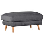 HOCKER in Textil Anthrazit  - Anthrazit/Naturfarben, ROMANTIK / LANDHAUS, Holz/Textil (100/50/63cm) - Landscape