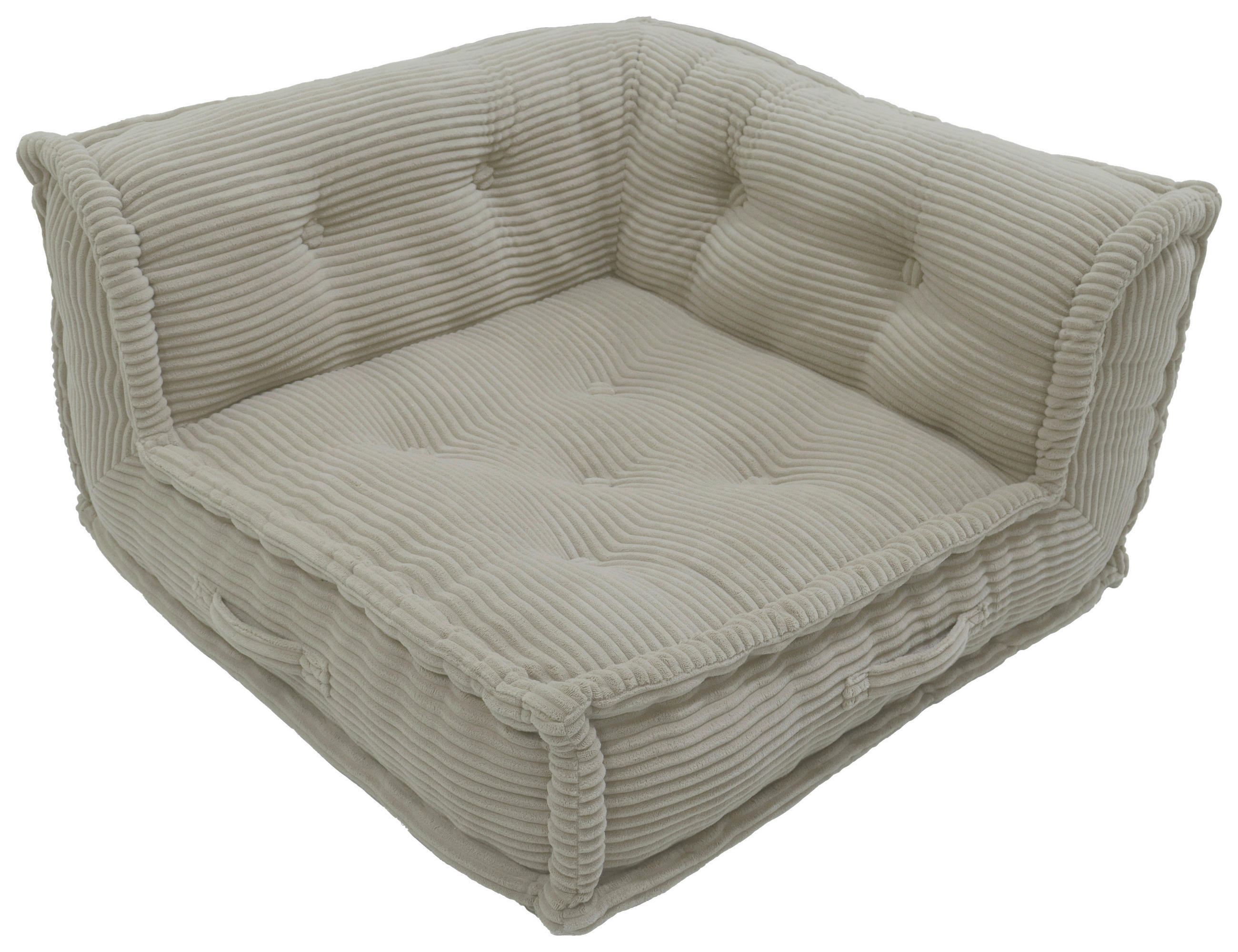 ECKELEMENT in Cord   - Elfenbein, Design, Textil (80/43/80cm) - P & B
