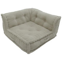ECKELEMENT in gerippt   - Elfenbein, Design, Textil (80/43/80cm) - P & B