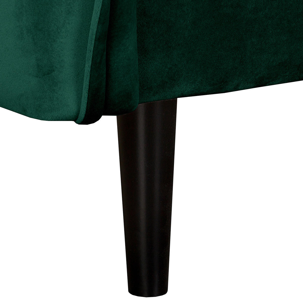 SESSEL in Samt Grün  - Schwarz/Grün, Design, Holz/Textil (74/86/100cm) - P & B