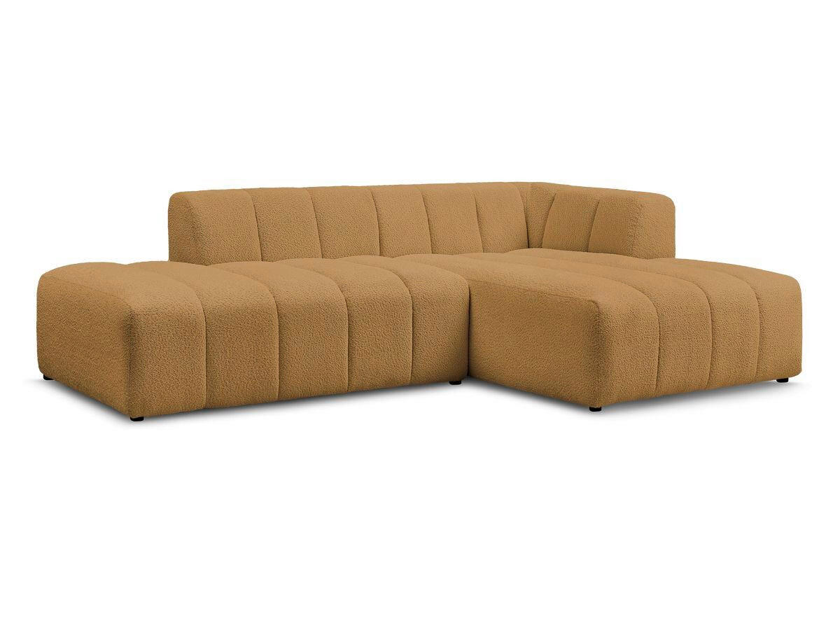 ECKSOFA  ANNECY Gelb Bouclé  - Gelb/Schwarz, MODERN, Kunststoff/Textil (262/170cm)