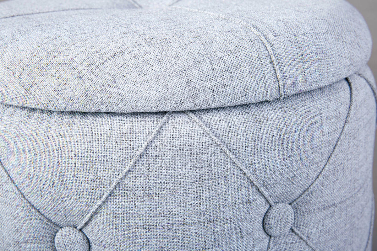 TABURET, plast, kompozitní dřevo, 34/40/34 cm - šedá, Konvenční, kompozitní dřevo/plast (34/40/34cm) - MID.YOU