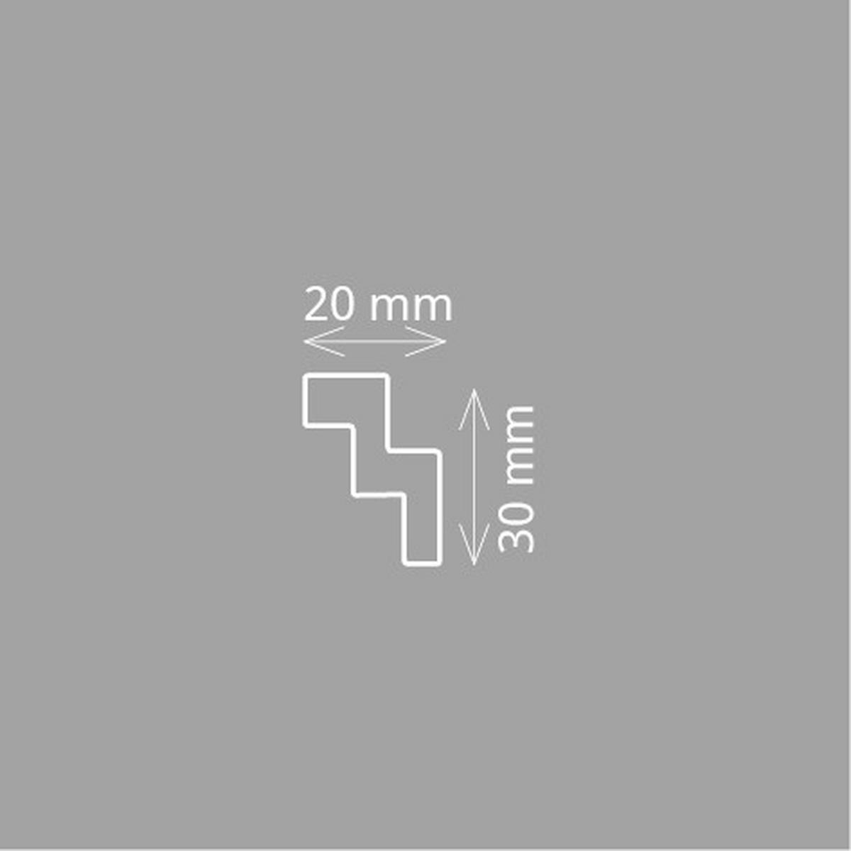 ZIERLEISTE 200/2,0/3,0 cm Weiß Kunststoff  - Weiß, Design, Kunststoff (200/2,0/3,0cm)