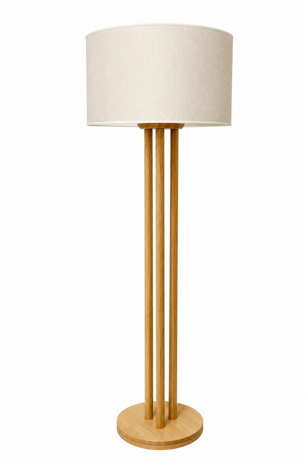 STEHLEUCHTE Patagonia 50/160 cm  - Eichefarben/Creme, Natur, Holz/Textil (50/160cm) - Waldwelt