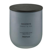 DOFTLJUS fikon, grapefrukt, tonkaböna  - mörkgrå, Basics, glas (11,5/9,5cm) - Blomus