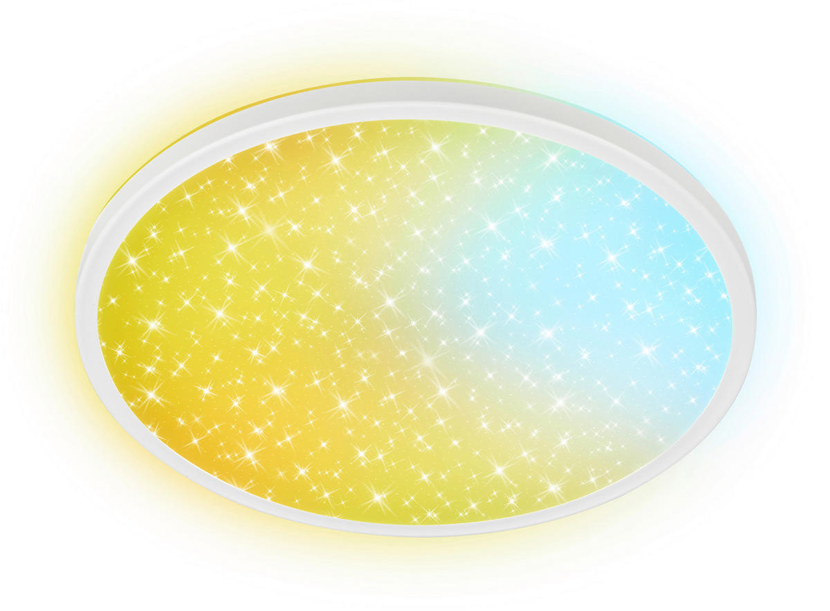 LED-DECKENLEUCHTE Aura Glow 37,5/4,5 cm   - Weiß, KONVENTIONELL, Kunststoff (37,5/4,5cm) - Briloner