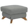 HOCKER in Textil Hellgrau  - Eichefarben/Hellgrau, Modern, Holz/Textil (65/47/65cm) - Valnatura
