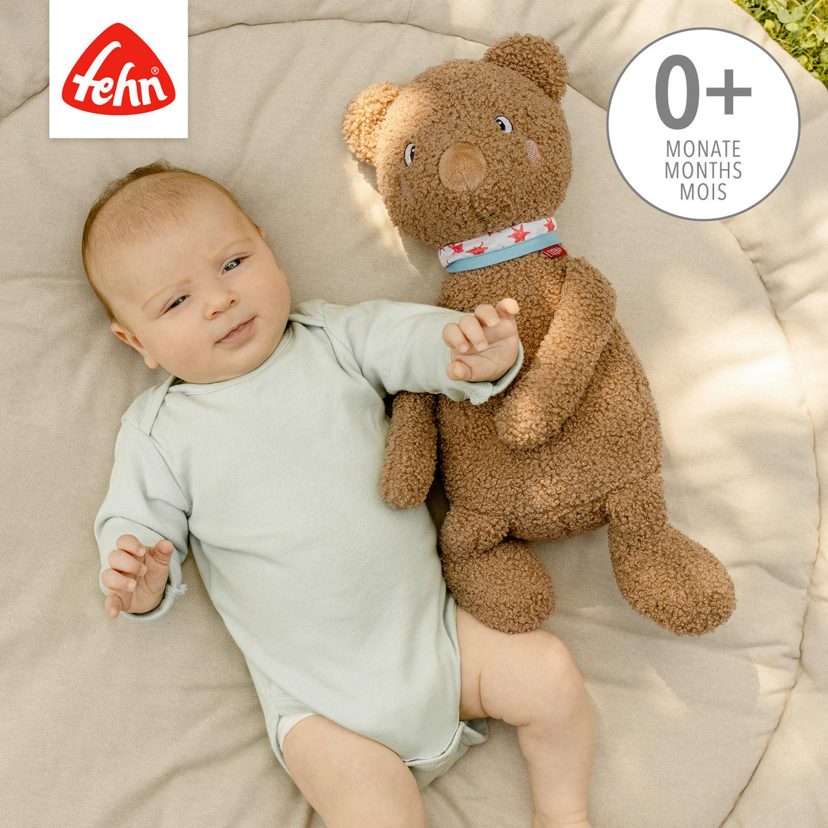 KUSCHELTIER Bär Fred  - Hellbraun, Basics, Textil (45/15/12,8cm) - Fehn