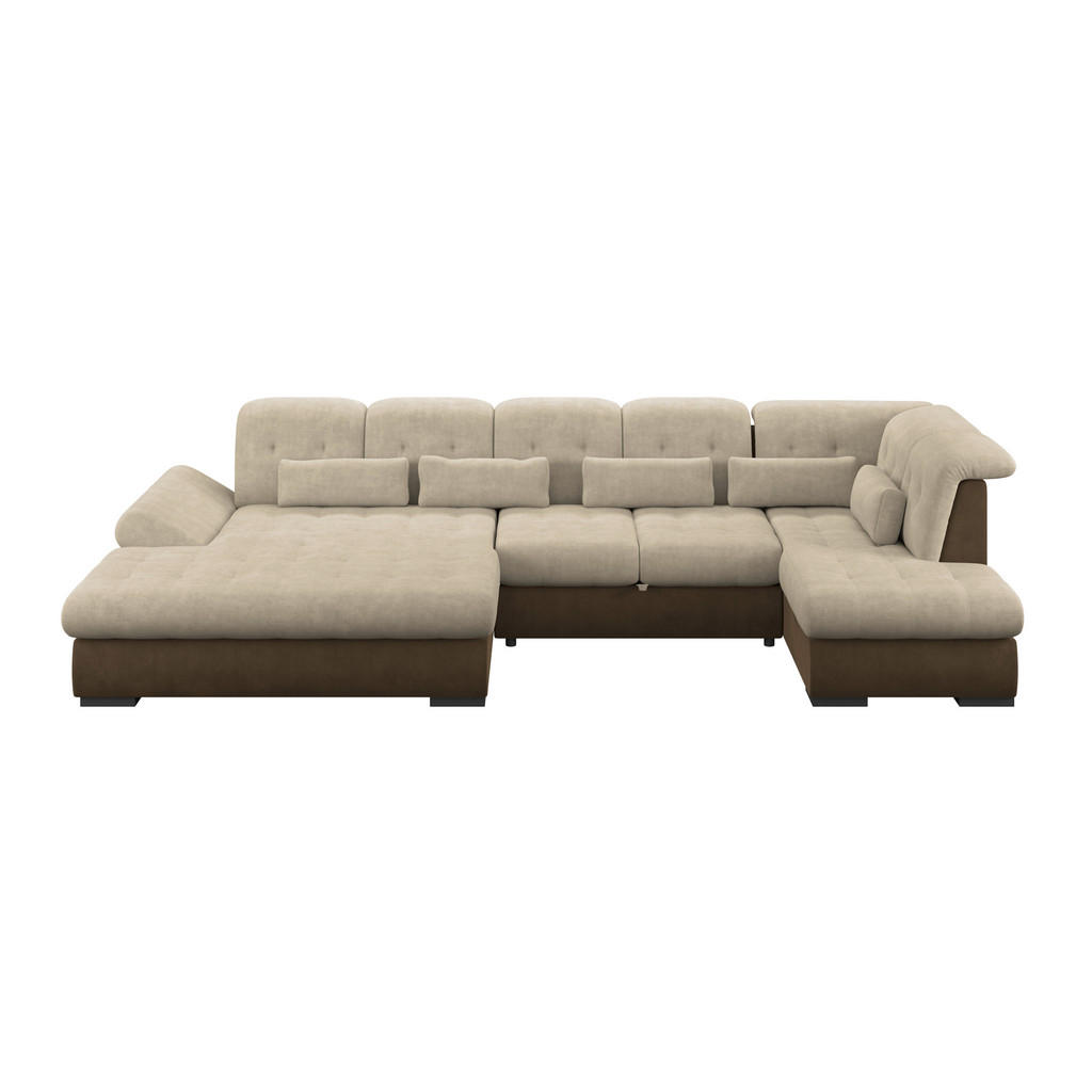 Wohnlandschaft Madera Cremefarben, S: 358x212 Cm