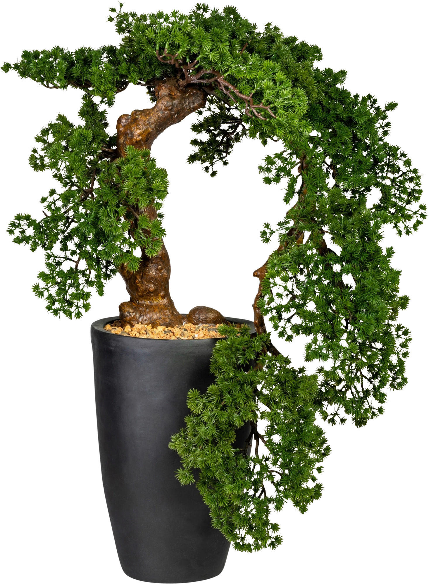 KUNSTPFLANZE Bonsai 90 cm  - Schwarz/Braun, Design, Keramik/Kunststoff (90cm) - P & B