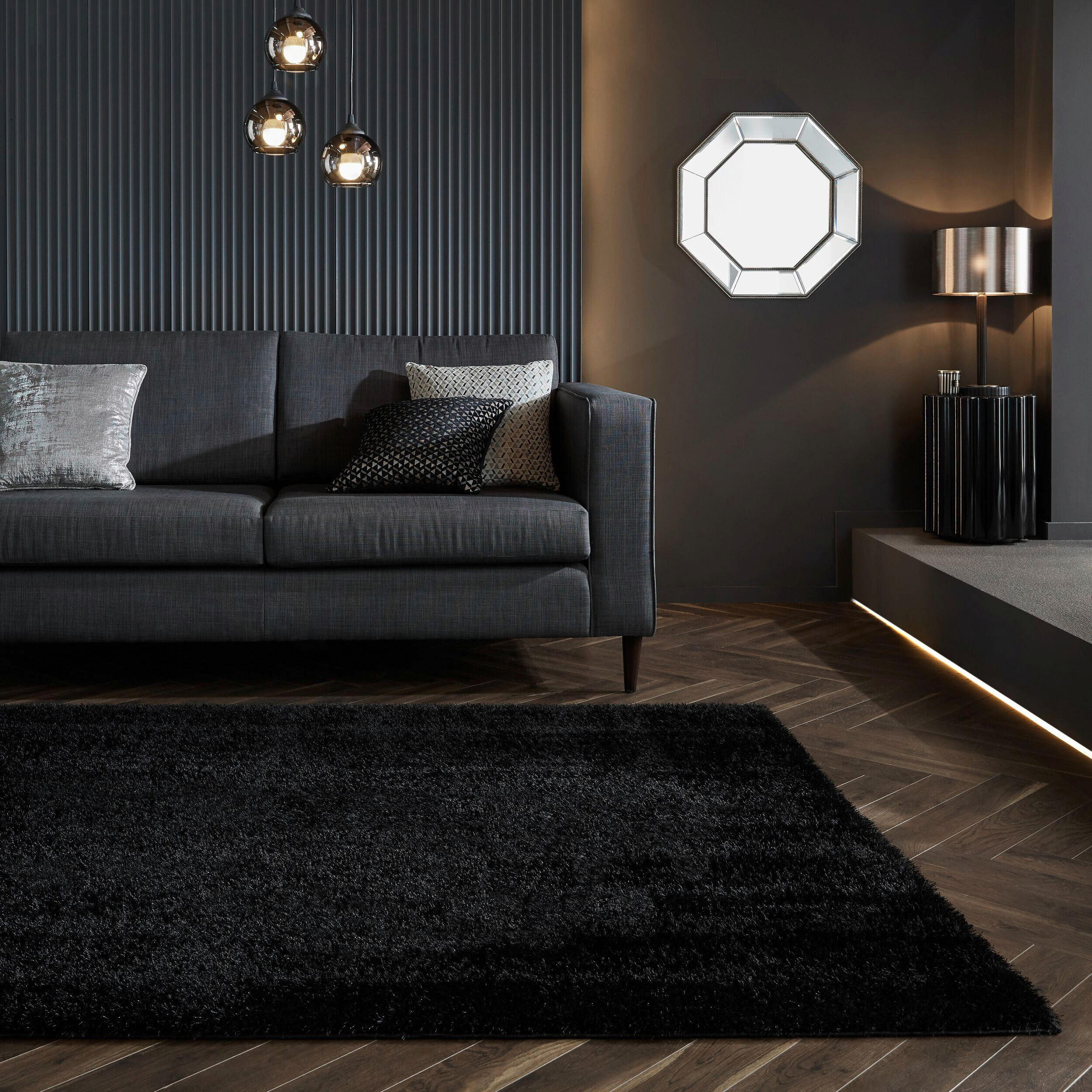 SHAGGY 120/170 cm Flair Rugs Schwarz  - Schwarz, Basics, Textil (120/170cm) - Xora