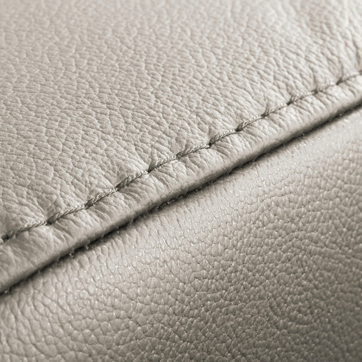 ECKSOFA  in Lederlook Echtleder Platinfarben  - Platinfarben/Schwarz, Design, Leder/Textil (247/173cm) - Livetastic