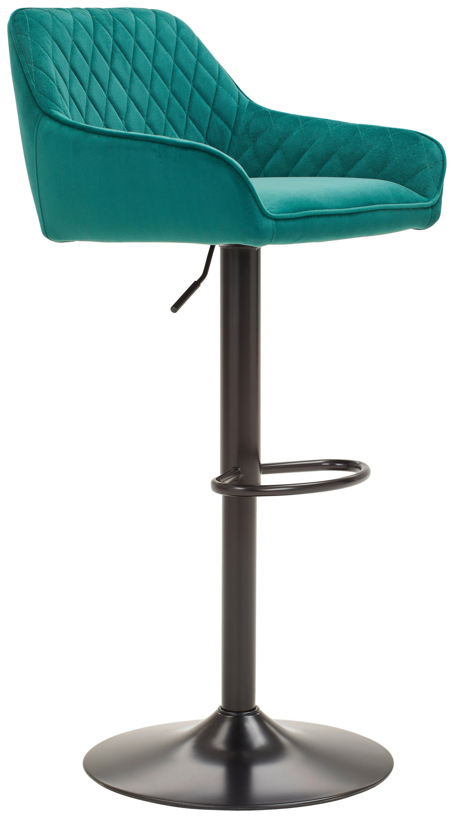 Taburet De Bar din metal, textil, verde, negru