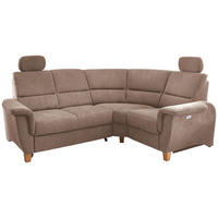 ECKSOFA Hellbraun Struktur  - Wildeiche/Hellbraun, KONVENTIONELL, Holz/Textil (237/186cm) - Livetastic