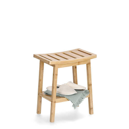 HOCKER Bambus Naturfarben  - Naturfarben, Basics, Holz (40/25/46cm) - Zeller Present