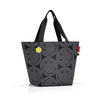 EINKAUFSTASCHE Shopper M smiley grey 15 L  - Anthrazit, Basics, Textil (51/30,5/26cm) - Reisenthel