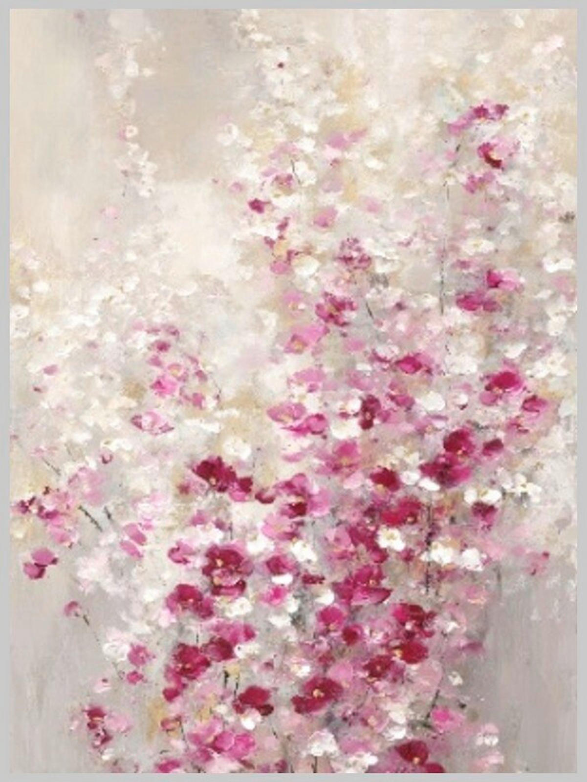 LEINWANDBILD Blumen 90/120 cm  - Multicolor, Basics, Holz/Papier (90/120cm) - Euroart