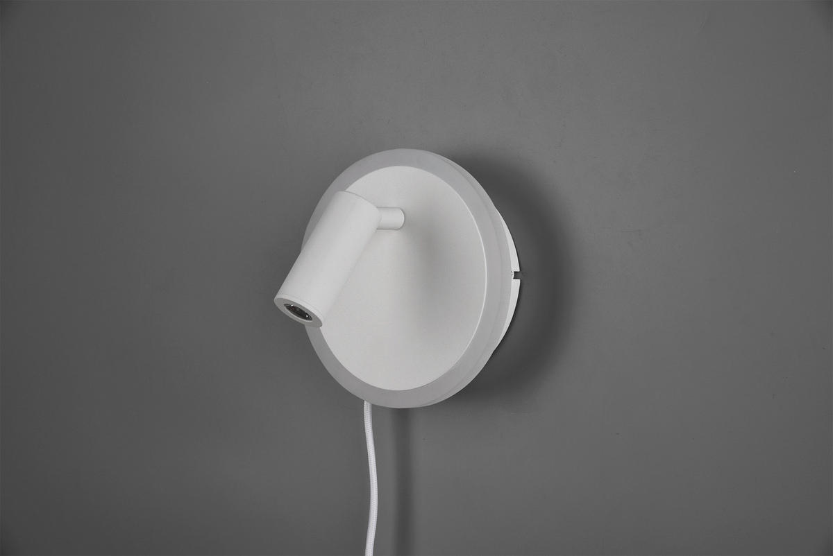 APLICĂ DE PERETE CU LED - alb, Basics, plastic/metal (15cm)